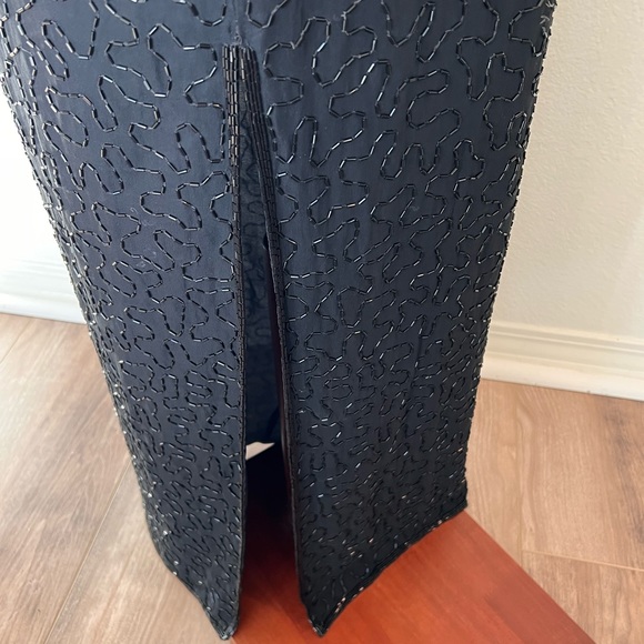 Right Choice vintage silk beaded medium gown so stunning!! - Picture 5 of 17